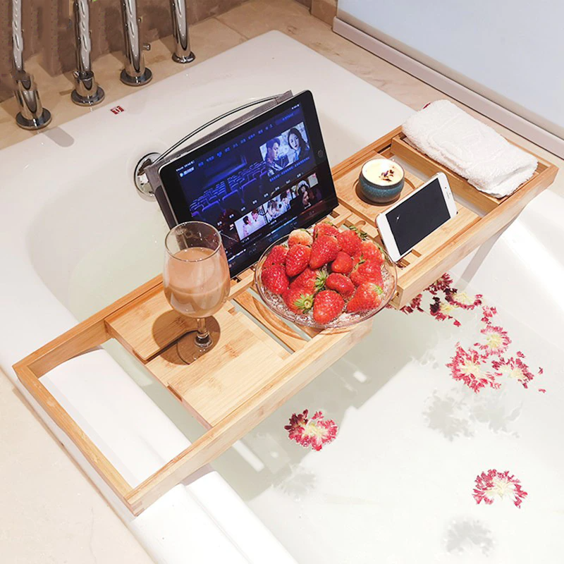 ALOMIE Bamboo Bathtub Tray™