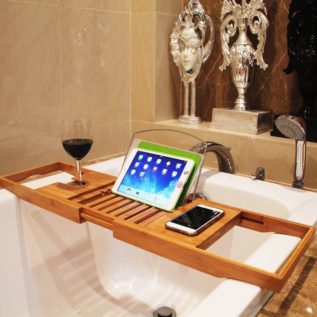 ALOMIE Bamboo Bathtub Tray™